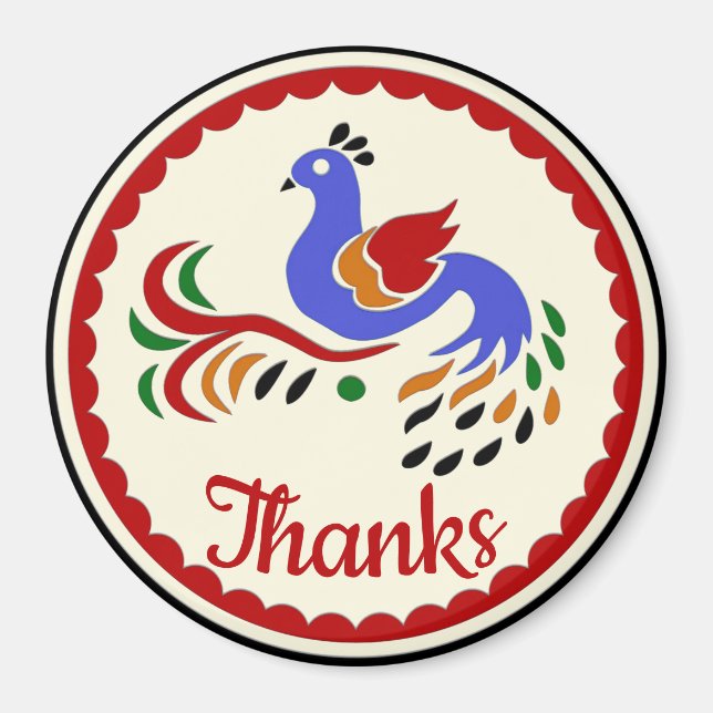 Pennsylvania Dutch Hex Sign , add text Magnet (Front)