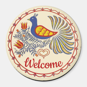 Pennsylvania Dutch Hex Sign , add text Magnet