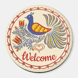 Pennsylvania Dutch Hex Sign , add text Magnet