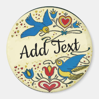 Pennsylvania Dutch Hex Sign , add text Magnet