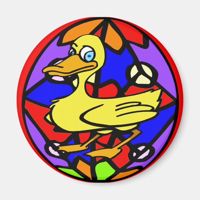 Pennsylvania Dutch Hex Sign Duck Magnet (Front)