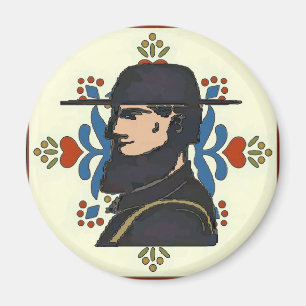 Pennsylvania Dutch Hex Sign Head Magnet