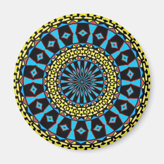 Pennsylvania Dutch Hex Sign Spring Blue Circles Magnet