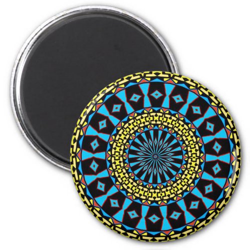 Pennsylvania Dutch Hex Sign Spring Blue Circles Magnet