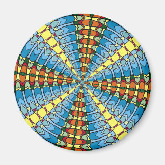 Pennsylvania Dutch Hex Sign Spring Green and Blue Magnet