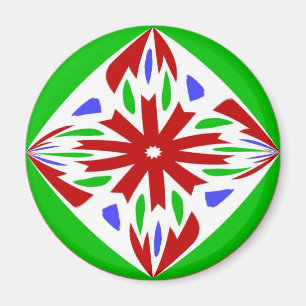 Pennsylvania Dutch Hex Sign Welcome Magnet