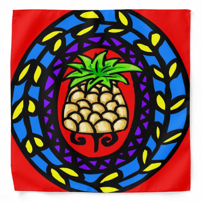 Pennsylvania Dutch Pineapple Welcome Bandana (Front)