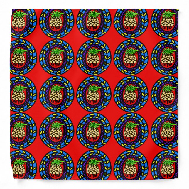 Pennsylvania Dutch Pineapple Welcome Bandana (Front)