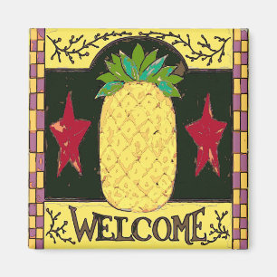 Pennsylvania Dutch Pineapple Welcome Magnet