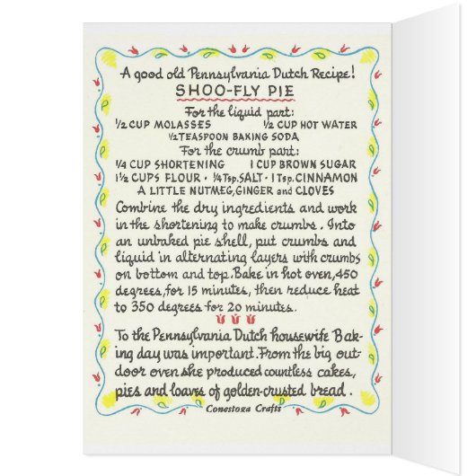 Pennsylvania Dutch Shoo Fly Pie Recipe Outdoor Bak (Inside (Left))