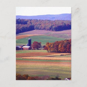 Pennsylvania Farm In Autumn Postcard by Alleycatshirts at Zazzle