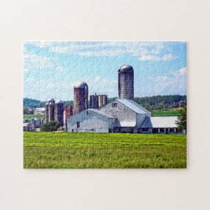 Pennsylvania Farm With Silos Jigsaw Puzzle