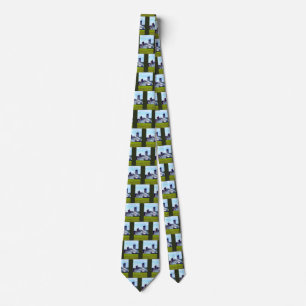 Pennsylvania Farm With Silos Neck Tie