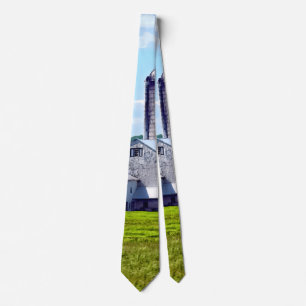 Pennsylvania Farm With Silos Neck Tie