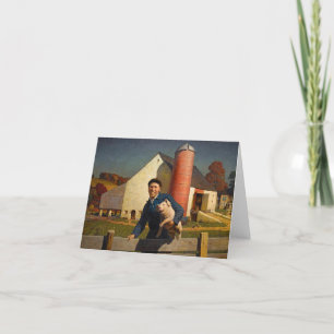 Pennsylvania Farmer by Newell Convers Wyeth Letterpress Thank You Card