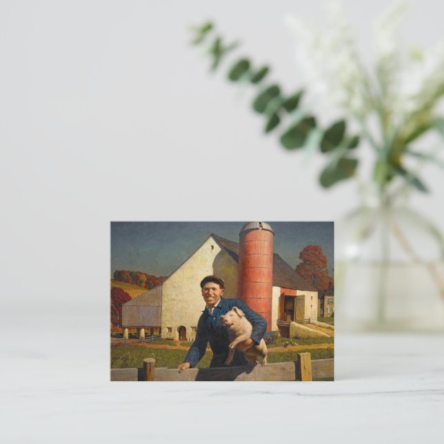 Pennsylvania Farmer by Newell Convers Wyeth Note Card (Standing Front)