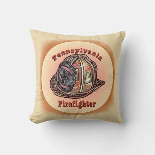 Pennsylvania Firefighter Throw Pillow
