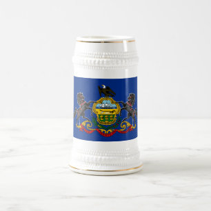 PENNSYLVANIA FLAG BEER STEIN