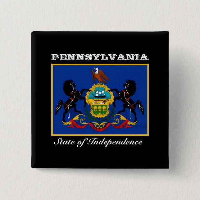Pennsylvania Flag Button (Front)