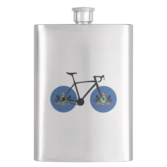 Pennsylvania Flag Cycling Flask (Front)