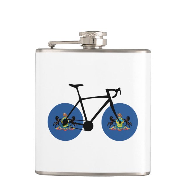 Pennsylvania Flag Cycling Flask (Front)