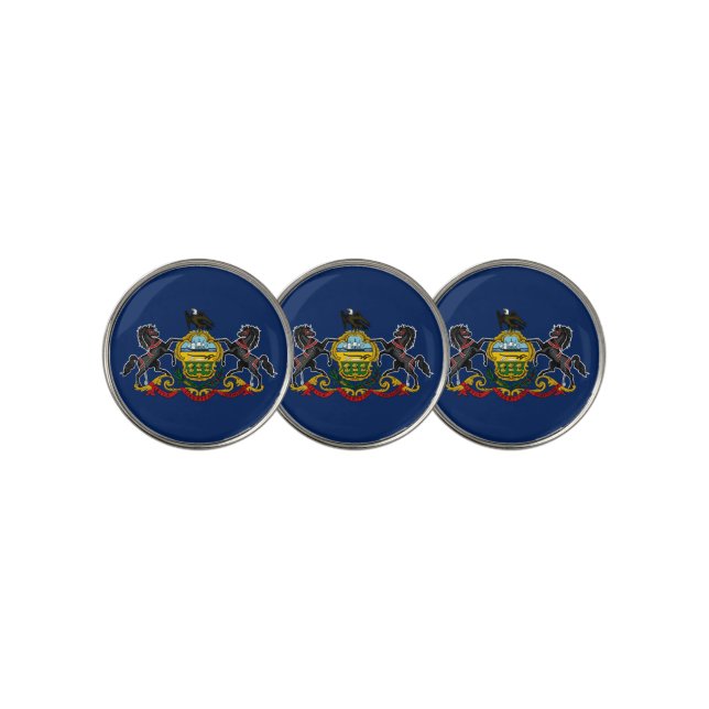 Pennsylvania flag golf ball marker (3 Up)