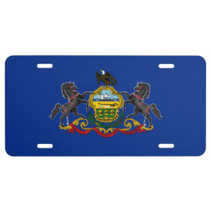 Pennsylvania flag license plate