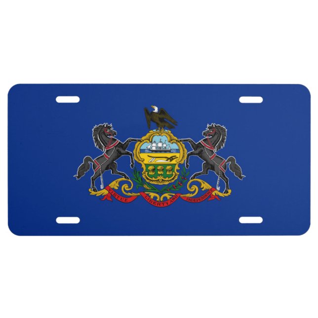 Pennsylvania flag license plate (Front)
