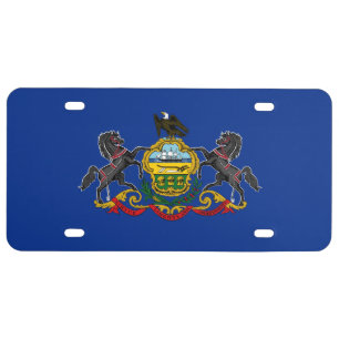 Pennsylvania flag license plate