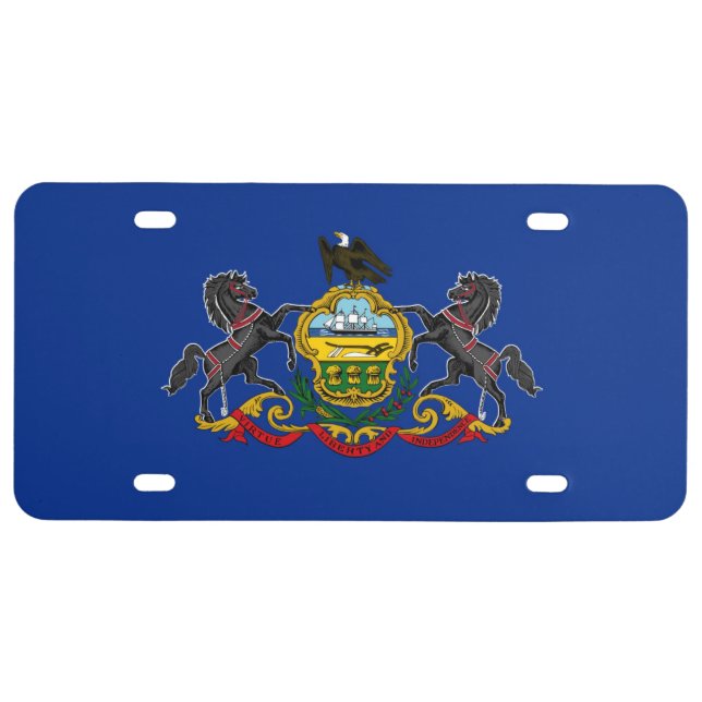 Pennsylvania flag license plate (Front)