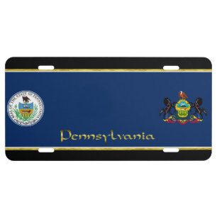 Pennsylvania flag license plate