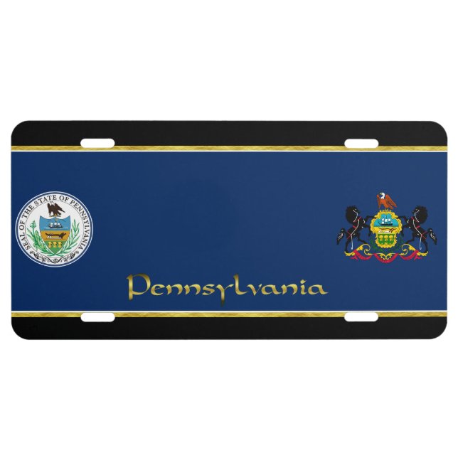 Pennsylvania flag license plate (Front)