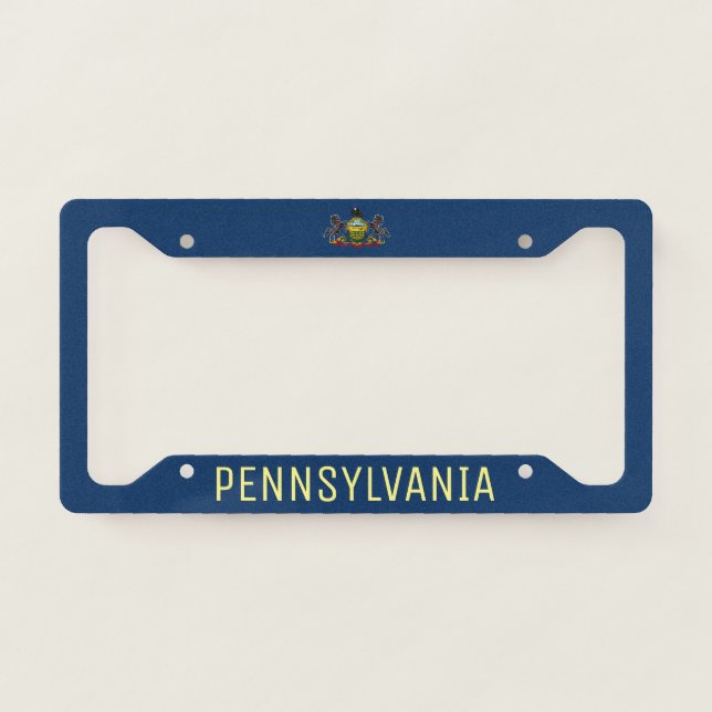 Pennsylvania Flag License Plate Frame (Front)