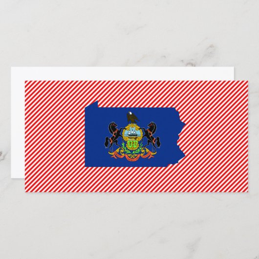 Pennsylvania Flag Map (Front/Back)