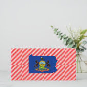 Pennsylvania Flag Map (Standing Front)