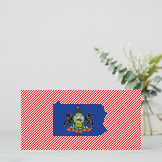 Pennsylvania Flag Map (Standing Front)