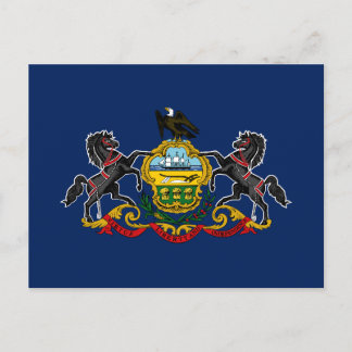 Pennsylvania flag postcard
