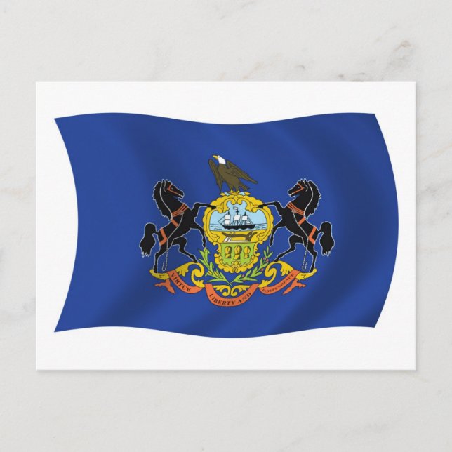 Pennsylvania Flag Postcard (Front)