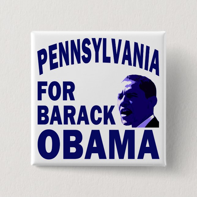 Pennsylvania for Barack Obama T-Shirt Pinback Button (Front)