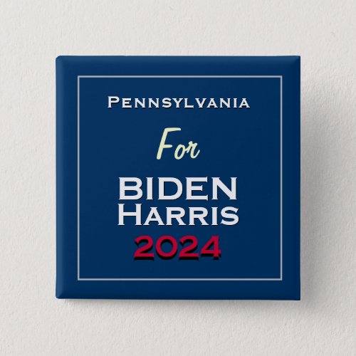 Pennsylvania for BIDEN HARRIS 20204 Square Button