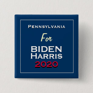 Pennsylvania for BIDEN HARRIS 2020 Square Button