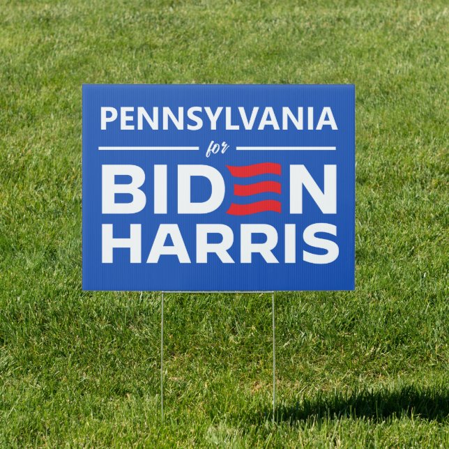 Pennsylvania for Biden Harris Sign (Insitu)