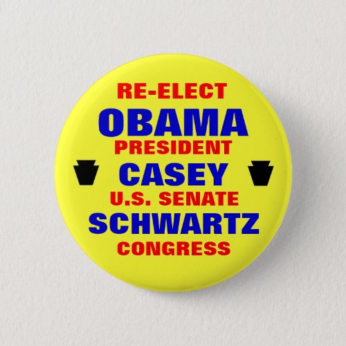 Pennsylvania for Obama Casey Schwartz Pinback Button