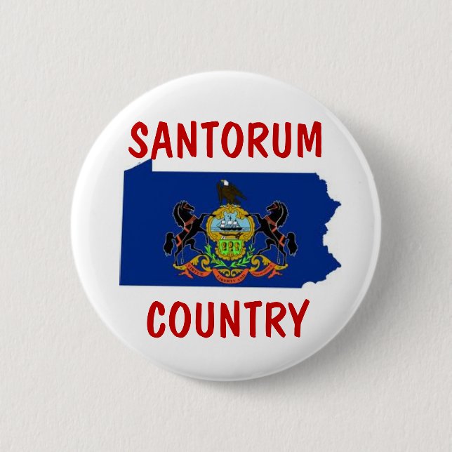 Pennsylvania for Santorum Pinback Button (Front)