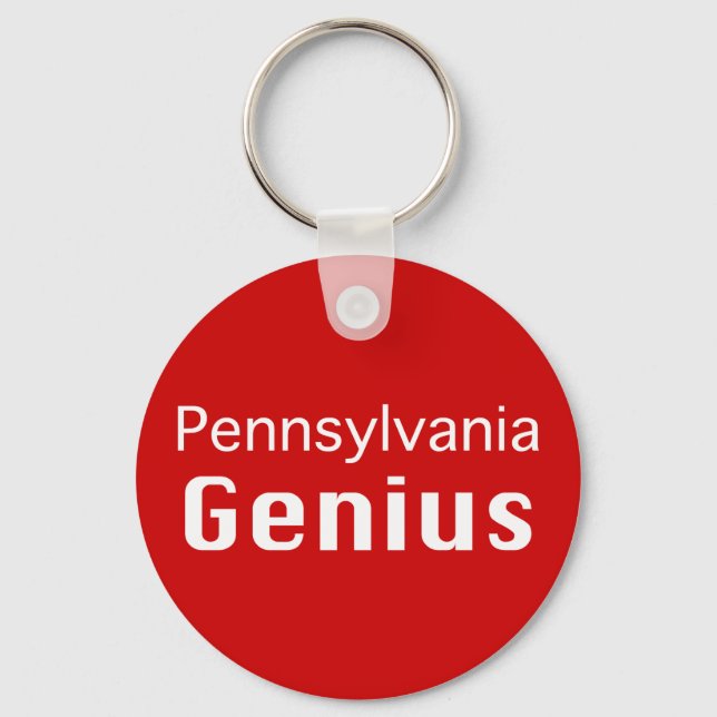Pennsylvania Genius Gifts Keychain (Front)
