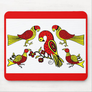 Pennsylvania German folk art birds Mouse Pad