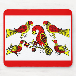 Pennsylvania German folk art birds Mouse Pad