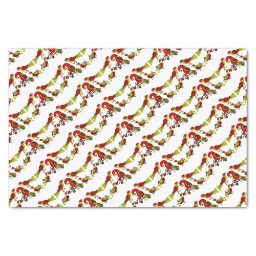 Pennsylvania German folk art birds Tissue Paper