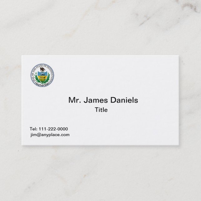 Pennsylvania Great Seal Business Card Templates (Front)