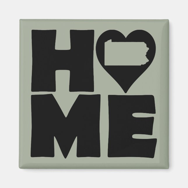 Pennsylvania Home Heart State Fridge Magnet (Front)